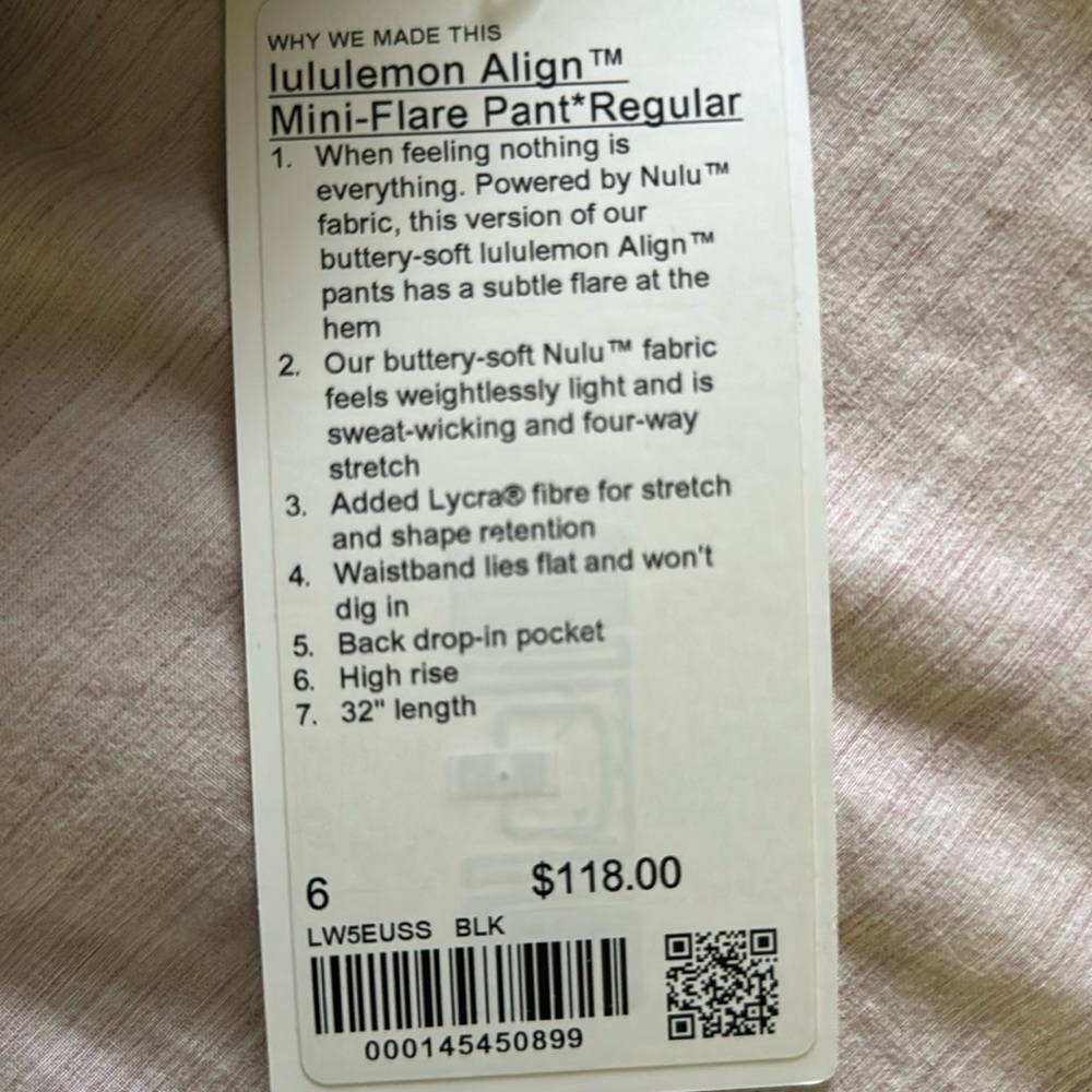 Lululemon Align mini-flare pant, 32 inch